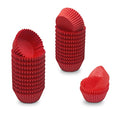 Red Mini Cupcake Liners Natural Greaseproof Paper Muffin Baking Cups, 500-Count - color: Red