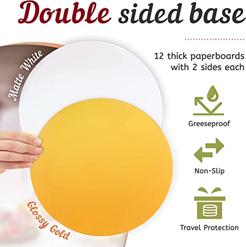 12 Cake Boxes With Cake Boards Set 10", Sturdy, Greaseproof, Front-Loading - color: Cake Boxes & Boards Set