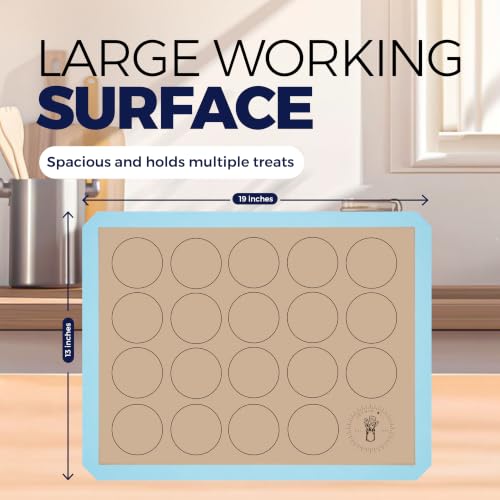 Silicone Baking Mats, Cookie Baking Mats, 3/4 Sheet Reusable Pack of 3 - color: Cookie Baking Mats Blue, size: 3/4 Size Pack Of 3