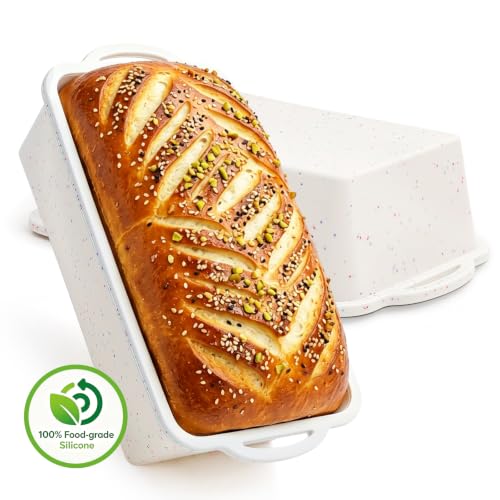 9 x 5 IN Silicone Loaf Pan, Metal Reinforced Bread Pan, 2 Pack Large Size - size: Large 9''×5'' (1-Cavity)