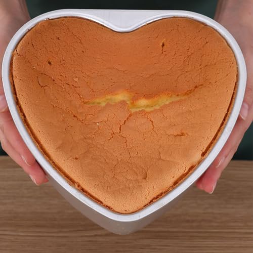 Cabilock Heart Cake Pans Set 6 Pack Aluminum Alloy Heart Shaped Cake Pans
