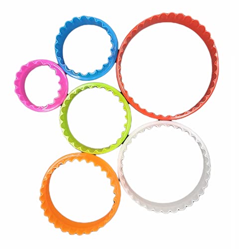 Handy Housewares 6pc Scalloped Biscuit/Cookie Dough Cutter Set, Round & Flower Edged, Dishwasher Safe, Plastic - size: 1 Set