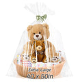 Jumbo Large Clear Cellophane Gift Bags 40x50 Inch for Large Gift Baskets - size: 40x50 Inch