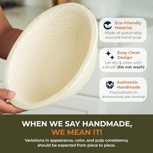 Bulka Sourdough Banneton Bread Proofing Basket Large 9" Round Waffle 1kg - size: 1kg