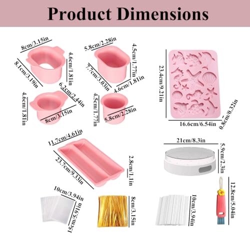 9 Pcs Cake Pop Mold Kit with Cutter Pusher and Stand