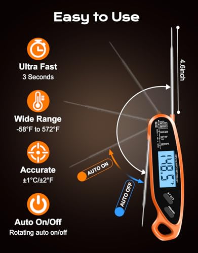Digital Meat Thermometer for Cooking with Dual Probe