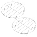 2 Pack 7.8" Stainless Steel Steamer Rack Multi-purpose Round Racks