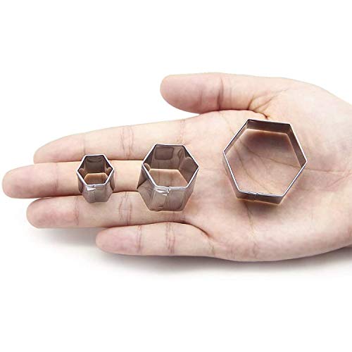 24 Pcs Geometric Shapes Cutters Set, DIY Stainless Steel Metal Cookie Cutters, Star Flower Hexagon Round Heart Square Triangle Oval Stainless Steel Cutter for Baking Small Cookie Cutters