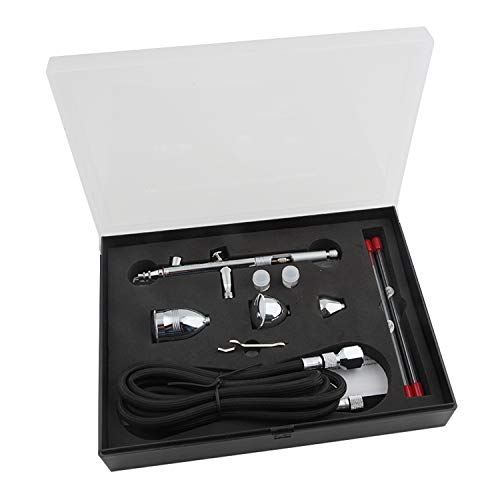 Timbertech Multi-Purpose Airbrush Set, AG-183K Dual-Action Gravity Feed Airbrush Kits with 0.3/0.5/0.8mm Needles, 2/5/13CC Fluid Cup for Cake Decorating, Painting, Tattoo, Models Art
