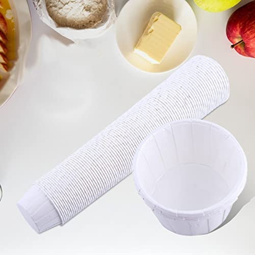 100Pcs Mini Baking Cups, Mini Muffin Cups (Pure White) - color: White