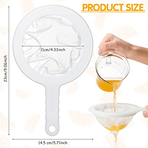Zopeal 2 Pcs Ultra Fine Mesh Plastic Strainer for Kefir Grain, 80/300 Mesh - size: 80/300 Mesh