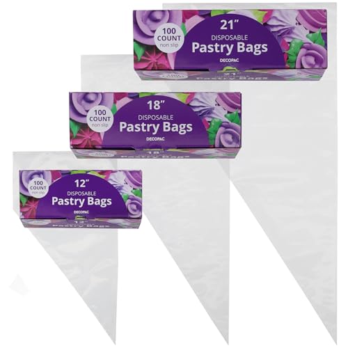 KEE-SEAL Disposable Pastry Piping Bags | 21 Inch | 100 Pack - size: 21"