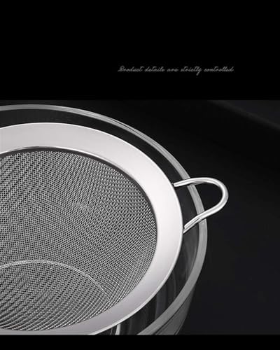 3-Piece Stainless Steel Flour Sifter Set 3.30'', 4.01'', 4.80'' Handheld Baking Sieve with Fine Mesh for Baking & Cooking Kitchen Strainer Set LCC1392-01 - color: 304 Stainless Steel, size: 3.30'', 4.01'', 4.80''