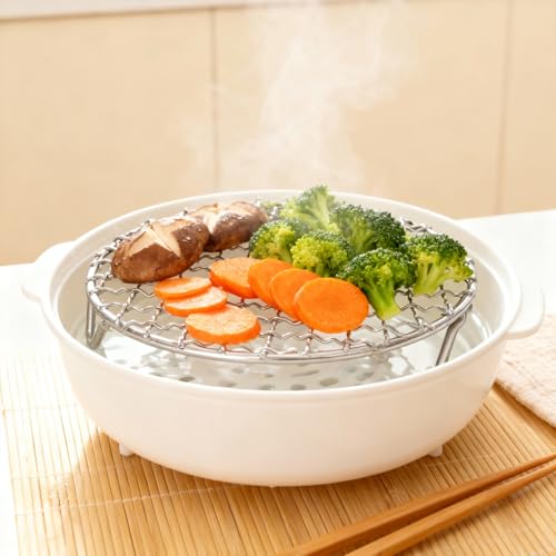 Cooling Rack 6.5 Inch Round Stainless Steel - Multi-Use Wire Rack for Cooking, Baking, Cookie Cooling, Steaming & BBQ - Sturdy 20mm Legs for Even Airflow, Durable Versatile Kitchen Tool for Home Baker - size: 6.5 inch