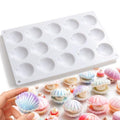 Juome Shell Shaped Silicone Molds - Small Seashell Chocolate Baking Molds - color: 1Pc Small Seashell