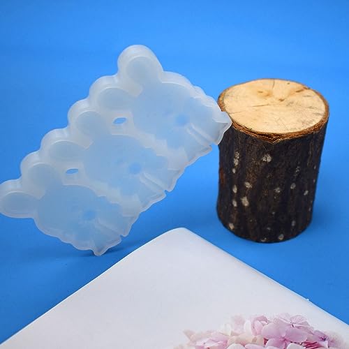 mostsom Cute Rabbit Resin Epoxy Silicone Mold Diy Chocolate Rattle Shaker Lollipop Mould Cake Decorating 2PCS (L_ Rabbit) - size: L_ Rabbit