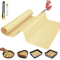 GTJ Silicone Baking Mat Roll, Reusable Baking Sheet Liners, 12 in x 10 ft - color: Beige, size: 120"L x 12"W