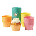 Katbite 160PCS Cupcake Liners Baking Cup Liner, Baking Liners Holders green, orange, yellow and red - color: Green-yellow-orange-rose