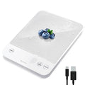 Etekcity 22lb Food Kitchen Scale, USB Rechargeable, IPX6 Waterproof - color: Achromatic White