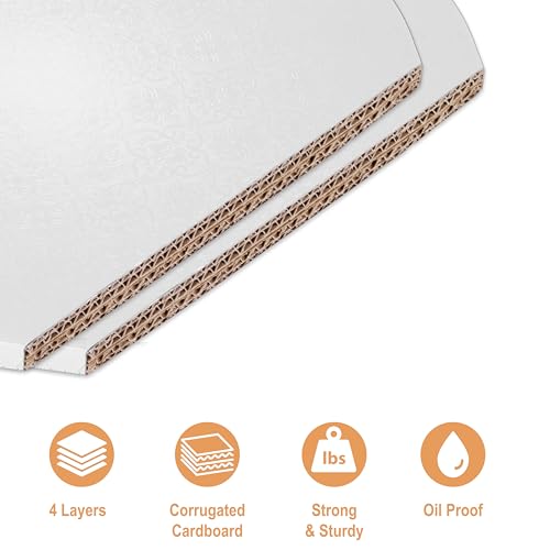 BOARDS+ Cake Drum 8 Inch (6 Pack) | 1/2" Thick Rounds | Sturdy Sleek Looking & Greaseproof Cake Circles For Presenting Heavy/Tiered Cakes - size: 8" (6 Pack)