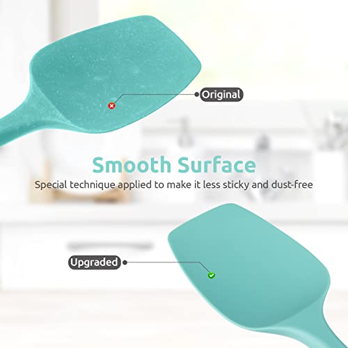 U-Taste Silicone Spoon Spatula, 600°F High Temp Spoonula, 11.38", Aqua Sky - color: Aqua Sky, size: 11.38 in (spoon spatula)