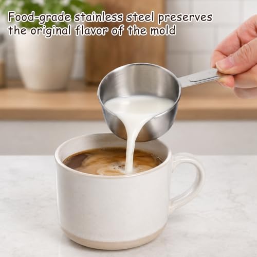 4 Pcs Measuring Cup, 1/4 1/3 Cup Stainless Steel Measuring Cups