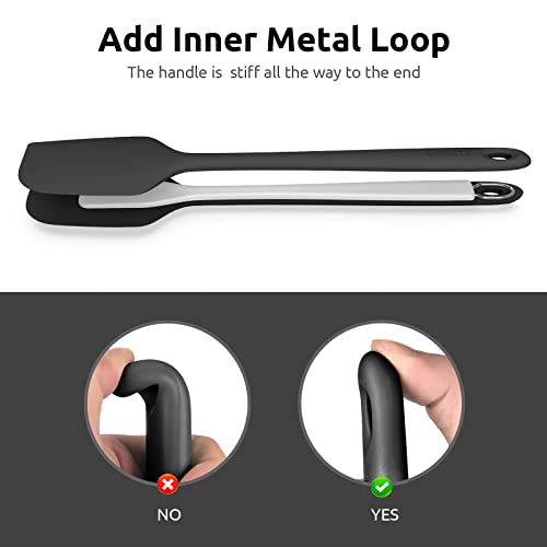 U-Taste 14in Extra Large Silicone Spatula, 600°F Heat Resistant, Black - color: Black, size: 14 in (extra large spatula)