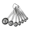 Stainless Steel Measuring Set, Stackable Design Metal Cups and Spoons, Engraved Markings for Dry and Liquid Ingredients 7PCS Silver(spoon) - color: Silver(spoon), size: 7PCS