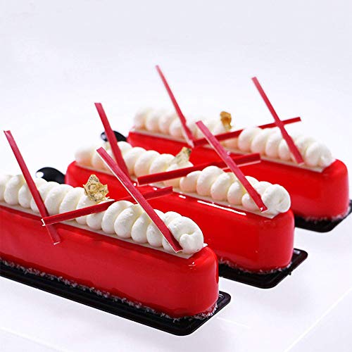 Webake Silicone Cream Canoe Pan, 2-Pack Finger-Shaped Eclair Mold for Baking, Filled Snack Cakes, Chocolate, Soap and Resin - style: Ladyfingers