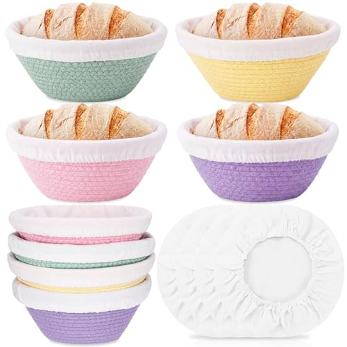 4 Pcs Round Banneton Bread Proofing Basket, 9 Inch - size: 9 Inch
