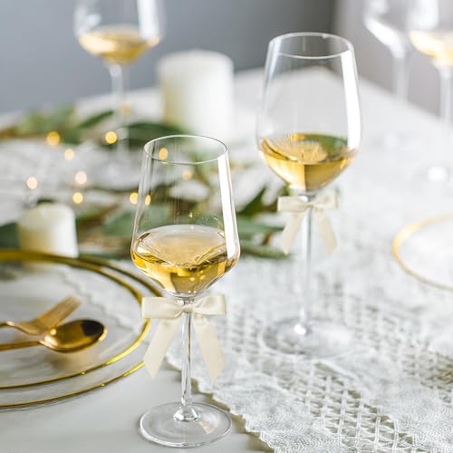 50 Pcs Satin Bows with Twist Ties, 2.5 Inch Gift Wrapping Bows, Ivory - color: Ivory