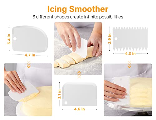 Kootek 22 Aluminum Cake Stand Turntable Set for Decorating Baking Kit, 12"