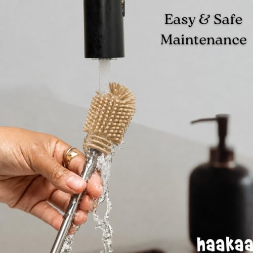 Haakaa Food-Grade Silicone Cleaning Brush Kit 3-Piece (Kit-Champagne) - color: Kit-champagne