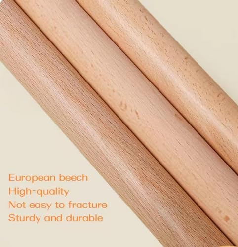 16 Inches French Wooden Rolling Pin for Baking,Dough Roller for Fondant Pie - color: Beech Wood color