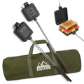 AILITOR Mountain Pie Maker Cast Iron Set of 2 - Pie Irons for Camping with Storage Bag, Campfire Sandwich Maker Cast Iron - style: 2-Pack + Bag