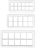3Pcs White Square Cookie Cutter Set, Geometric Multicutter Square Cake Fondant, Cookie Biscuit Cutters Cake Decorating,Cookie Cutters Baking Tools and Accessories(3 Size）