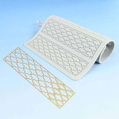 TUKE Silicone Embossing Mold Pane Pattern for Baking & DIY - size: E_ Pane Pattern