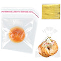 6x6 Inches Self Sealing Cellophane Bags Self Adhesive Treat Bag Clear Resealable Large Cookie Bags with Twist Ties for Gift Giving Party Favors Bag 200 Pieces - size: 6x6 Inches