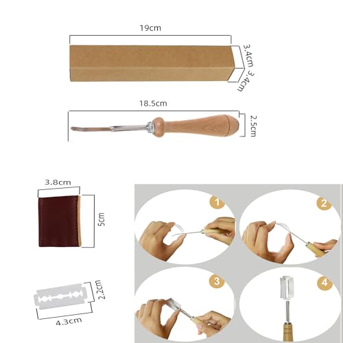 Bread Lame, Stainless Steel Bread Lame Dough Scoring Knife, Premium Sourdough Scoring Tool Bread Scorer with 10 Razor Blades for Scoring Sourdough Bread.