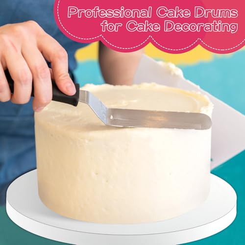 4 Pack Cake Boards 12 Inch Round 1/2 Inch Thick White Cake Drums Cake Base - style: 12 Inch 4 Pieces White