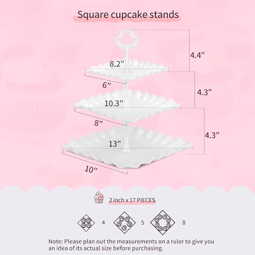 NWK 5-Piece Cupcake Stand & Appetizer Trays Set (White) - color: White