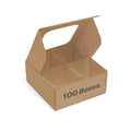 100 pcs Kraft Mini Truffle Box for 4 Treats with Window and Dividers, Bakery Boxes, 3.5 x 3.5 x 1.57 Inches VERY SMALL Baking Boxes for 4 Treats, Square Truffles Box for Gift Giving - color: Kraft