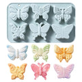 Butterfly Silicone Baking Mold, 6-Cavity Chocolate Candy Soap Mold - color: Blue(Butterfly)-R0354