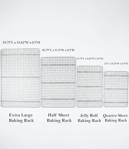 USA Pan Oven Safe Jelly Roll Cooling Rack, Nonstick Stainless Steel - size: Jelly Roll Cooling Rack