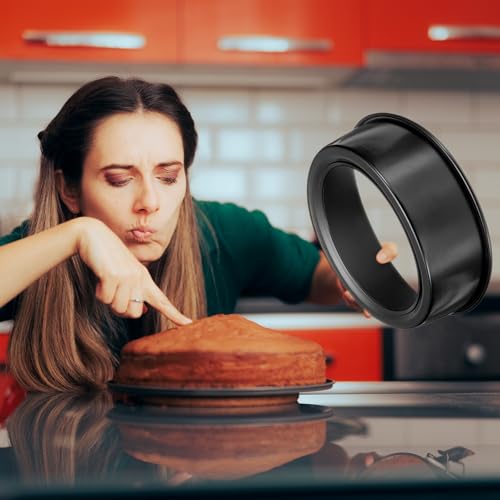 HARFINGTON 2Pcs Round Cake Pan with Removable Loose Bottom 4" Small Cheesecake Pan Anodized Aluminum Nonstick Baking Pan for Wedding Birthdays Party Event - color: Silver Tone, size: 4"