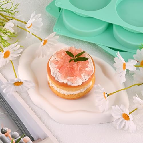 3Pcs Silicone Muffin Top Pan, 4Inch Round Molds for Baking