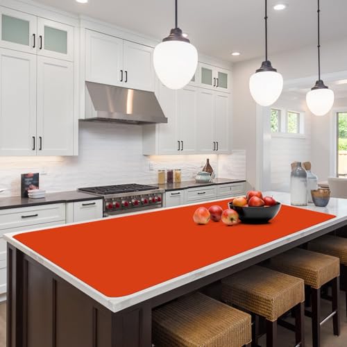 Silicone Protector Mat 47x24 Inch,Orange - color: Orange