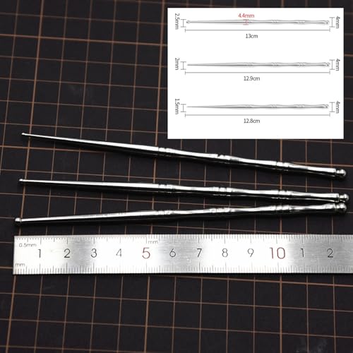TAODAN 3PCS Sugar Stir Needle with Ball Set DIY Cake Baking Stainless Steel Decorating Tool Clay Sculpting and Modeling Stick