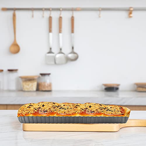 Rectangular Tart Pan 14 Inch Nonstick Quiche Pie Pan with Removable Bottom Tart Pan for Pies, Quiche Bakeware, Cheese Cakes, Desserts - size: 14" (Removable Bottom)