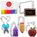 Ann Clark Back to School Cookie Cutters Set of 5, Made in USA - style: Back to School Set, 5-pc.